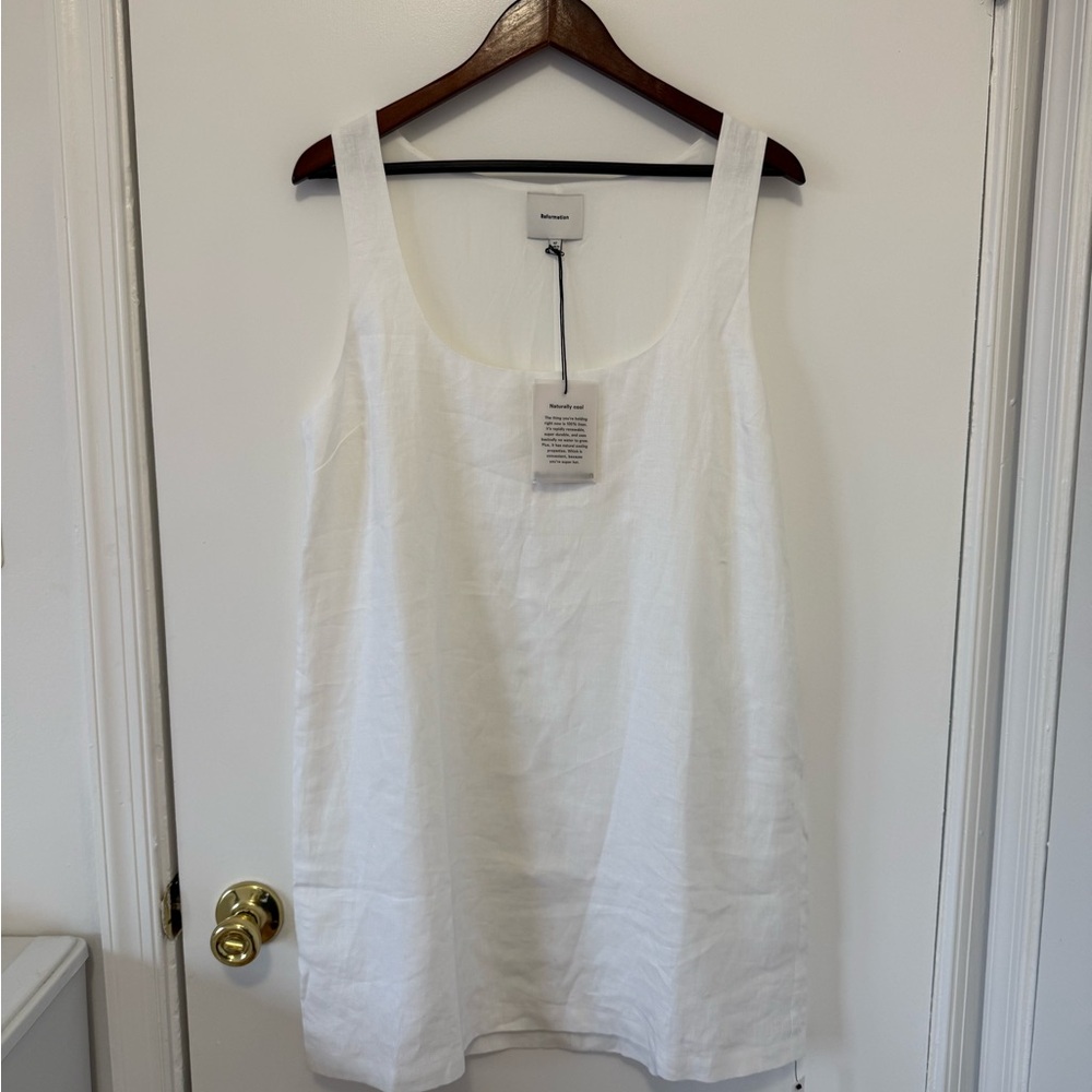 Reformation Hamley Linen Midi Dress NWT | 100% Linen Sustainable Summer - Picture 2 of 7